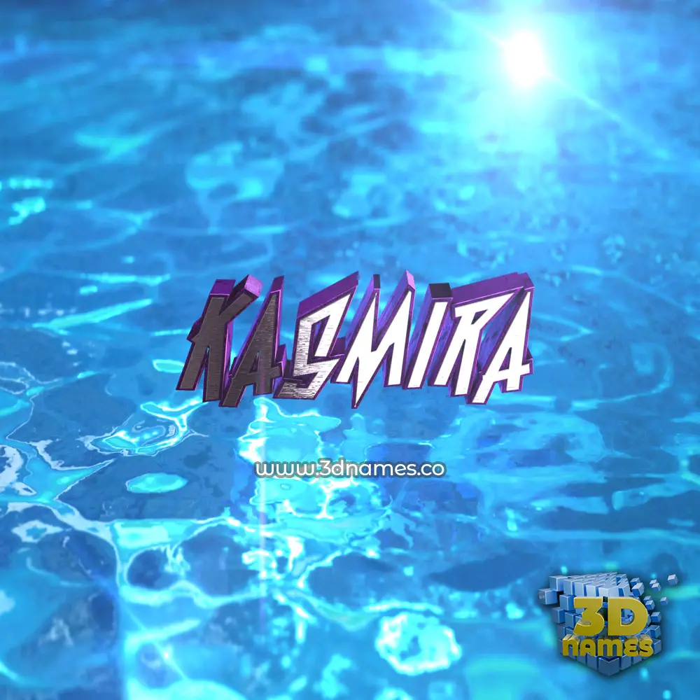 kasmira in Water 2015 style - 3D name wallpaper