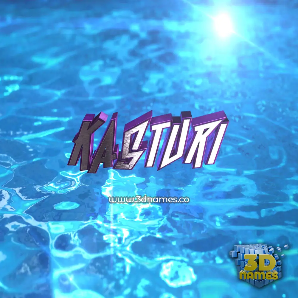 kasturi in Water 2015 style - 3D name wallpaper