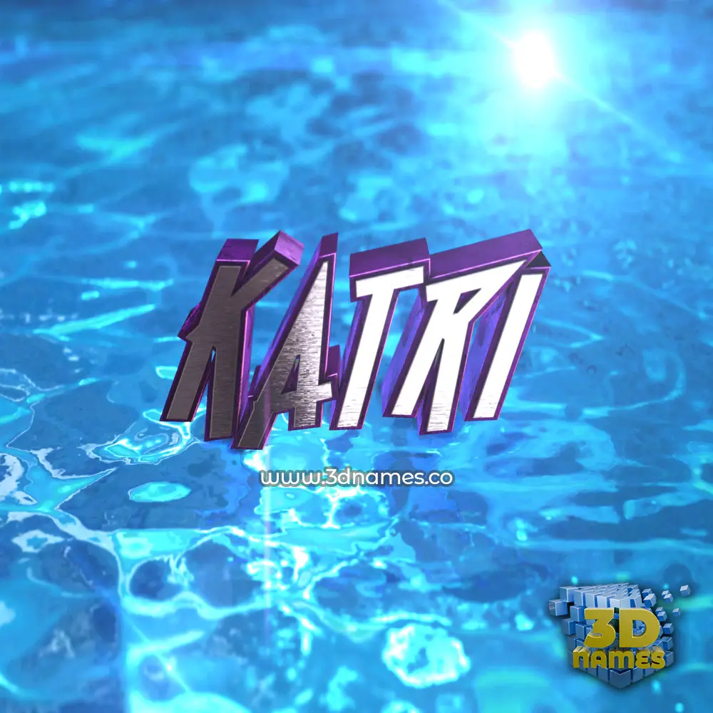 katri in Water 2015 style - 3D name wallpaper