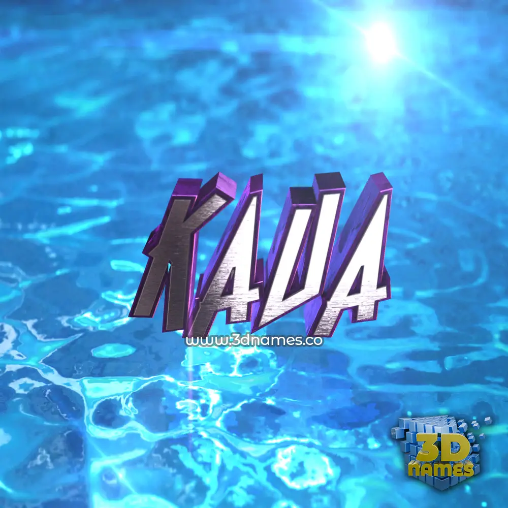 kaua in Water 2015 style - 3D name wallpaper