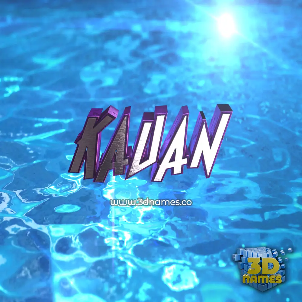 kauan in Water 2015 style - 3D name wallpaper