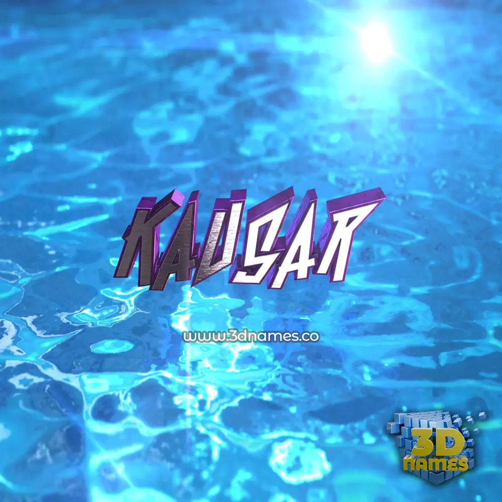 kausar in Water 2015 style - 3D name wallpaper