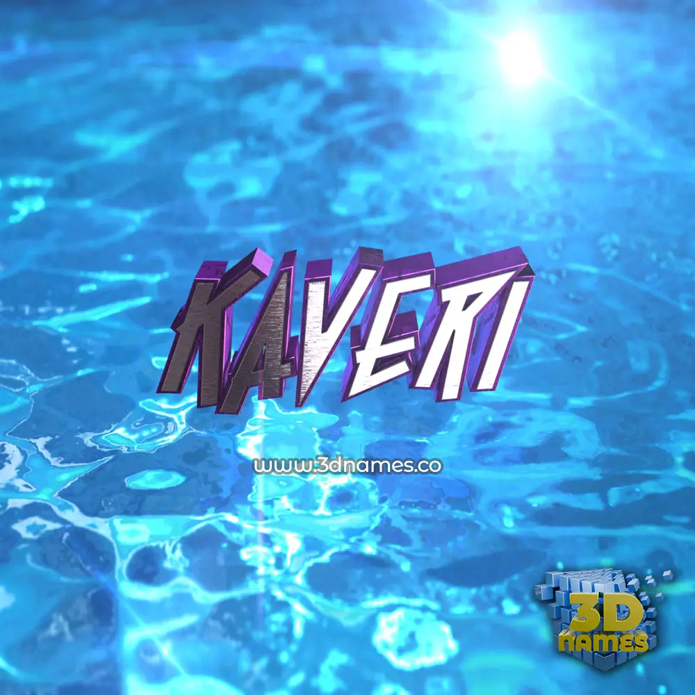 kaveri in Water 2015 style - 3D name wallpaper