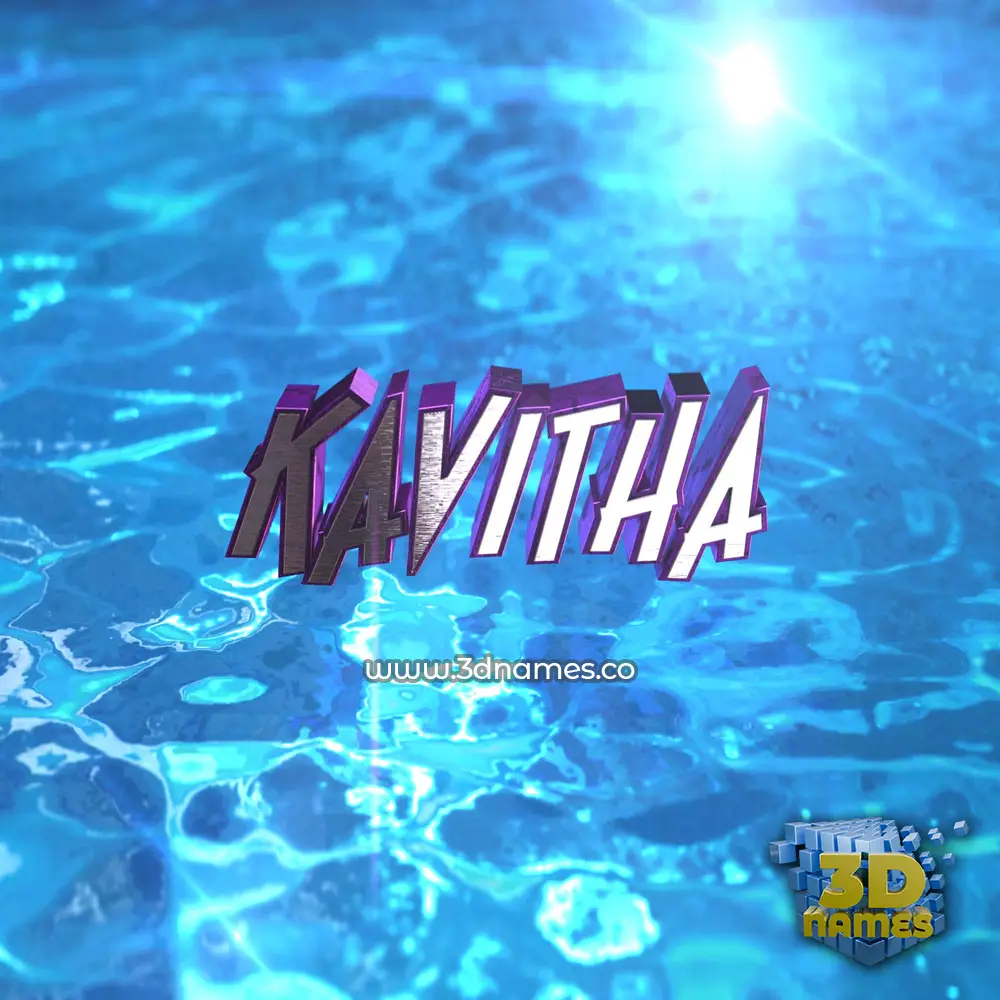 kavitha in Water 2015 style - 3D name wallpaper
