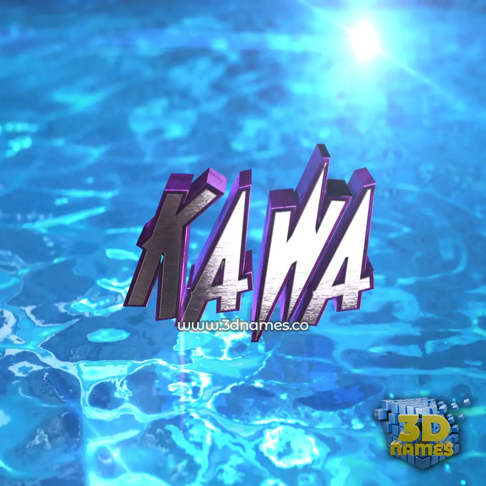 kawa in Water 2015 style - 3D name wallpaper