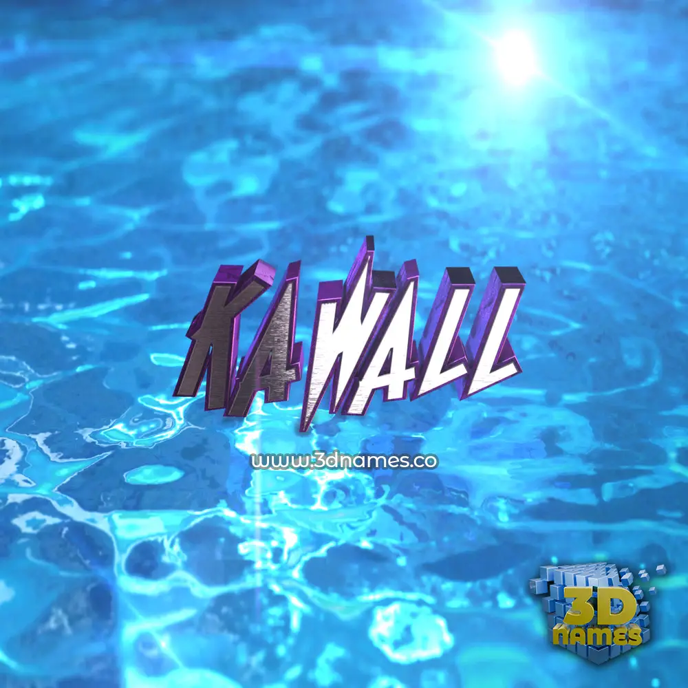 kawall in Water 2015 style - 3D name wallpaper