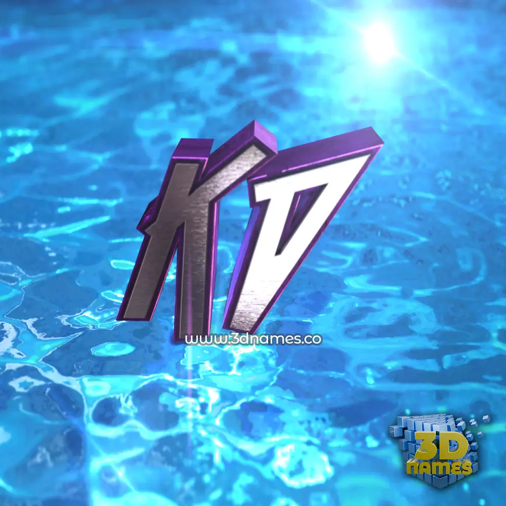 kd in Water 2015 style - 3D name wallpaper