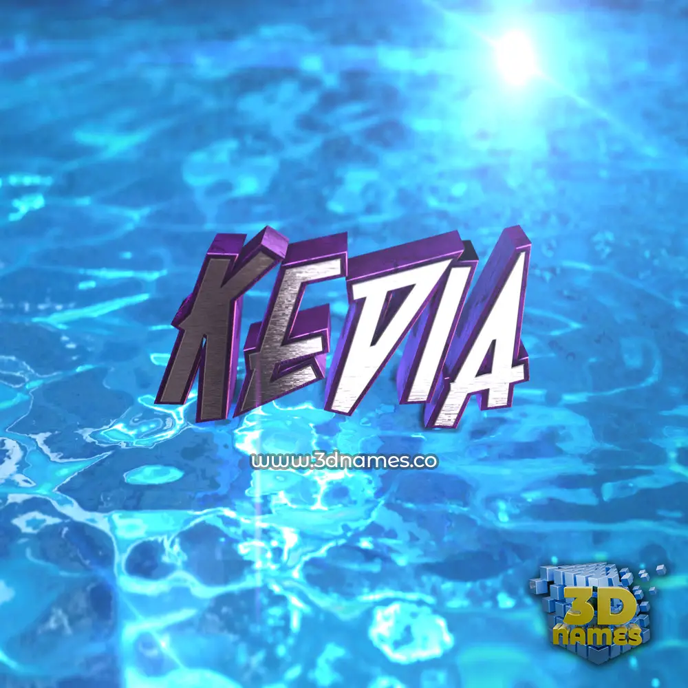 kedia in Water 2015 style - 3D name wallpaper