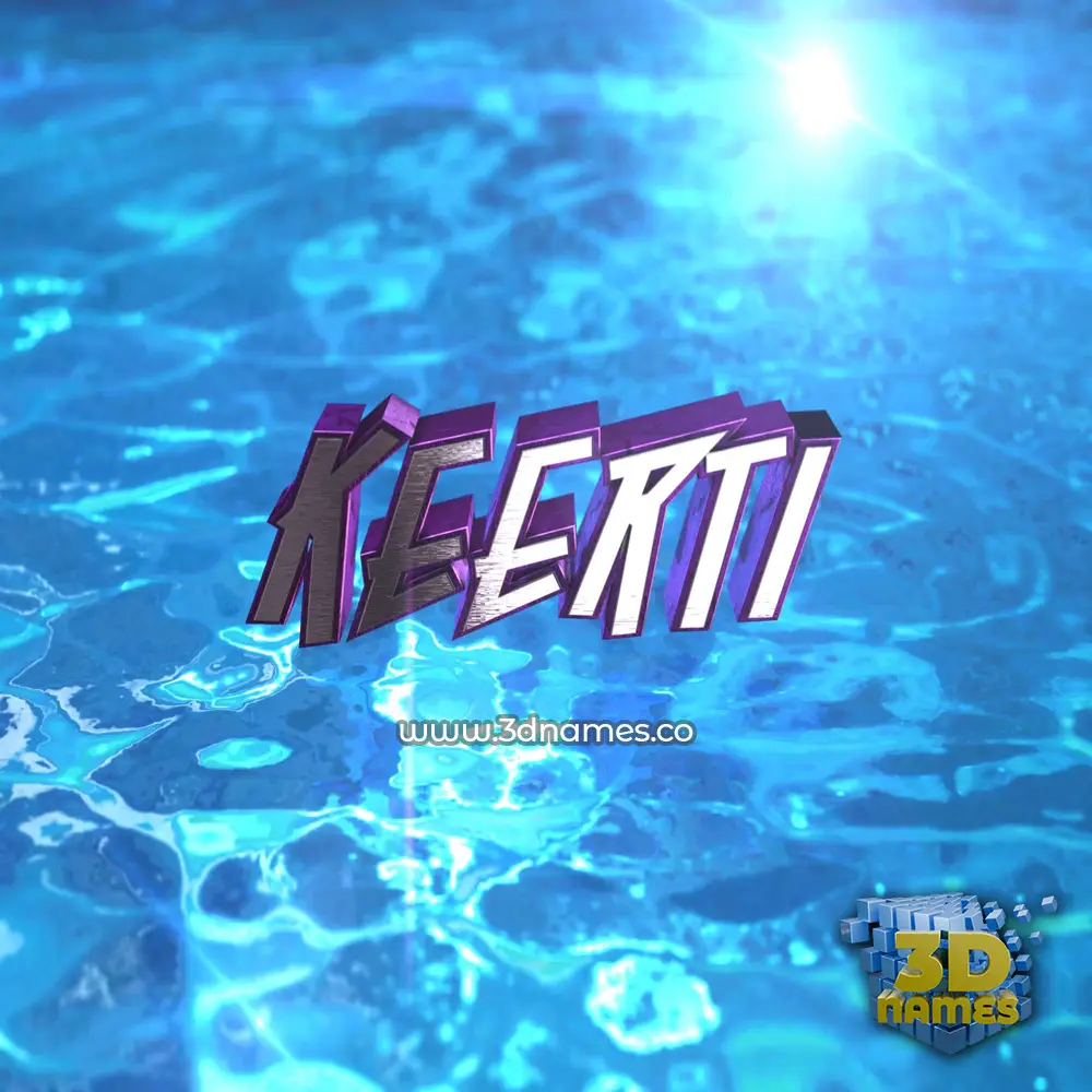 keerti in Water 2015 style - 3D name wallpaper
