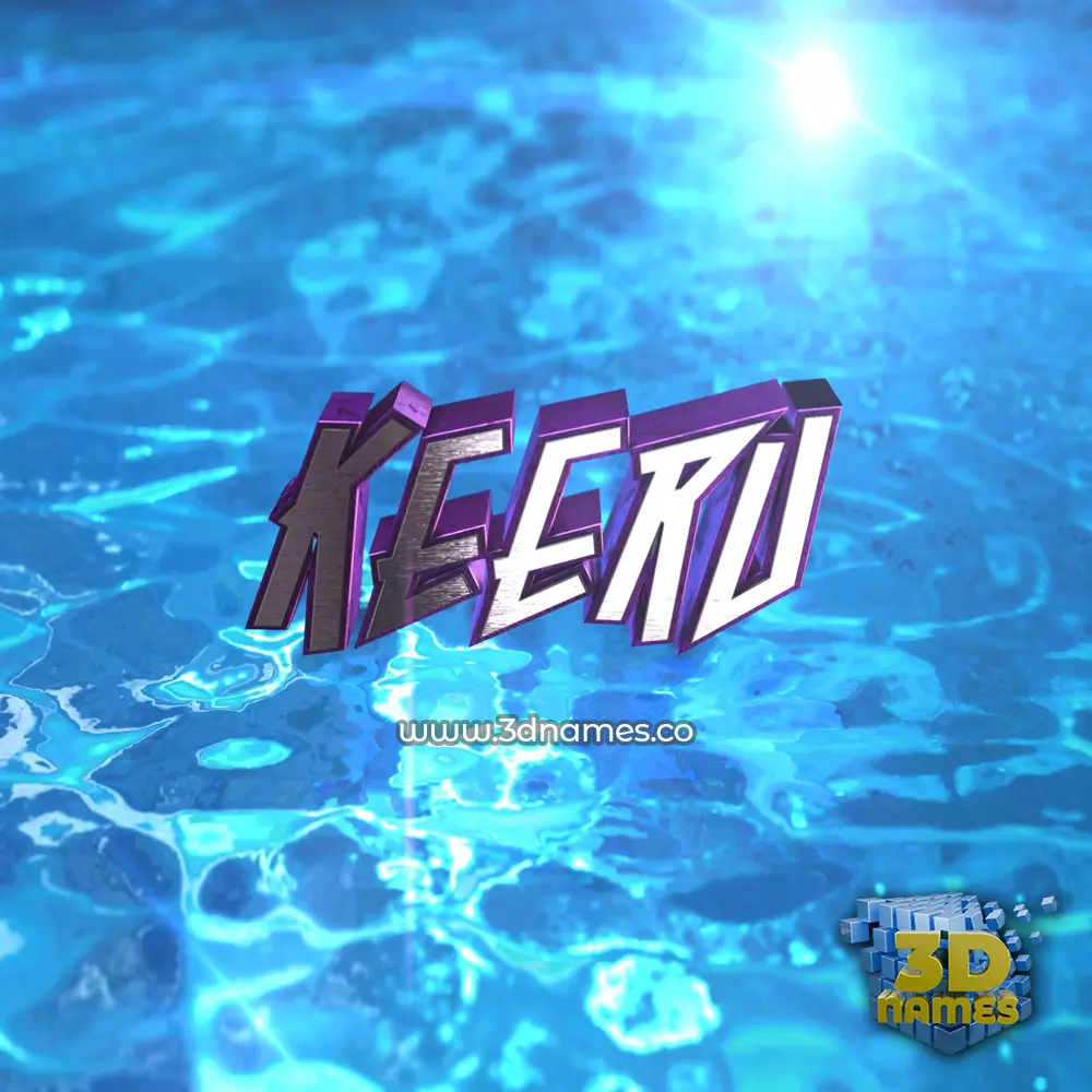 keeru in Water 2015 style - 3D name wallpaper