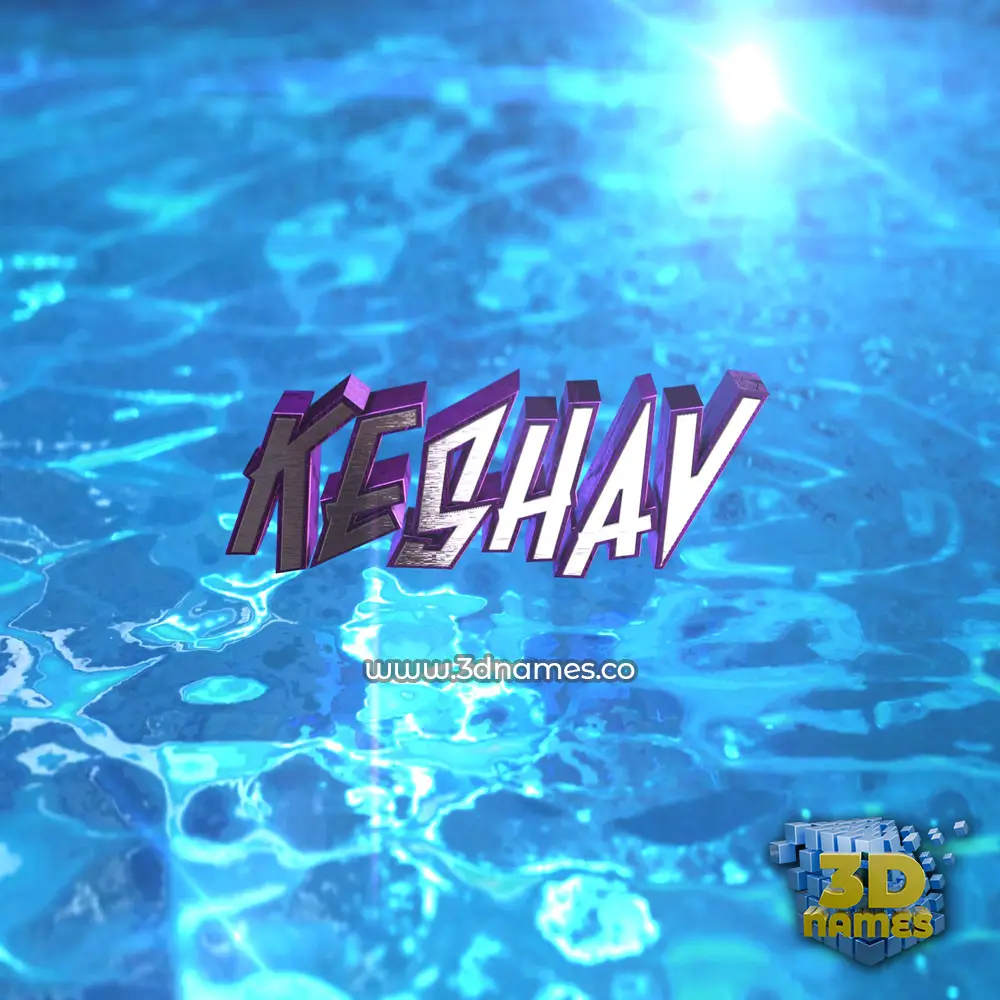 keshav in Water 2015 style - 3D name wallpaper