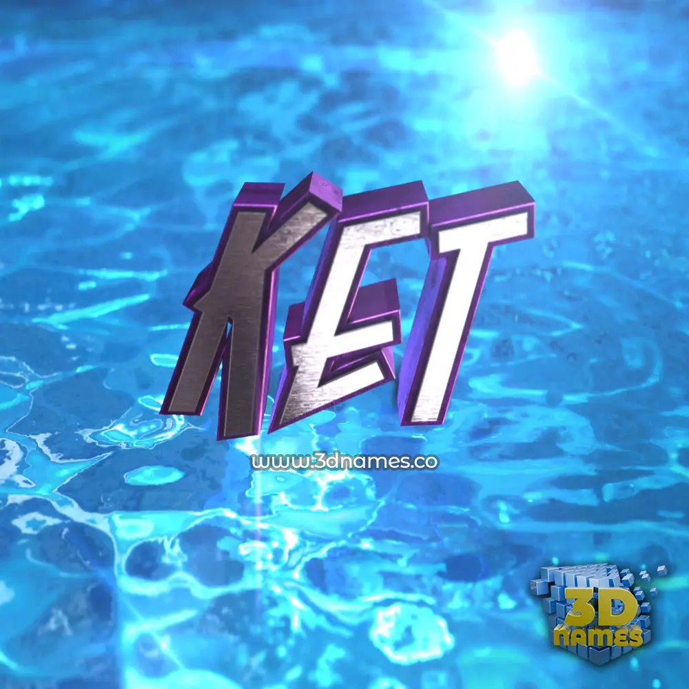 ket in Water 2015 style - 3D name wallpaper