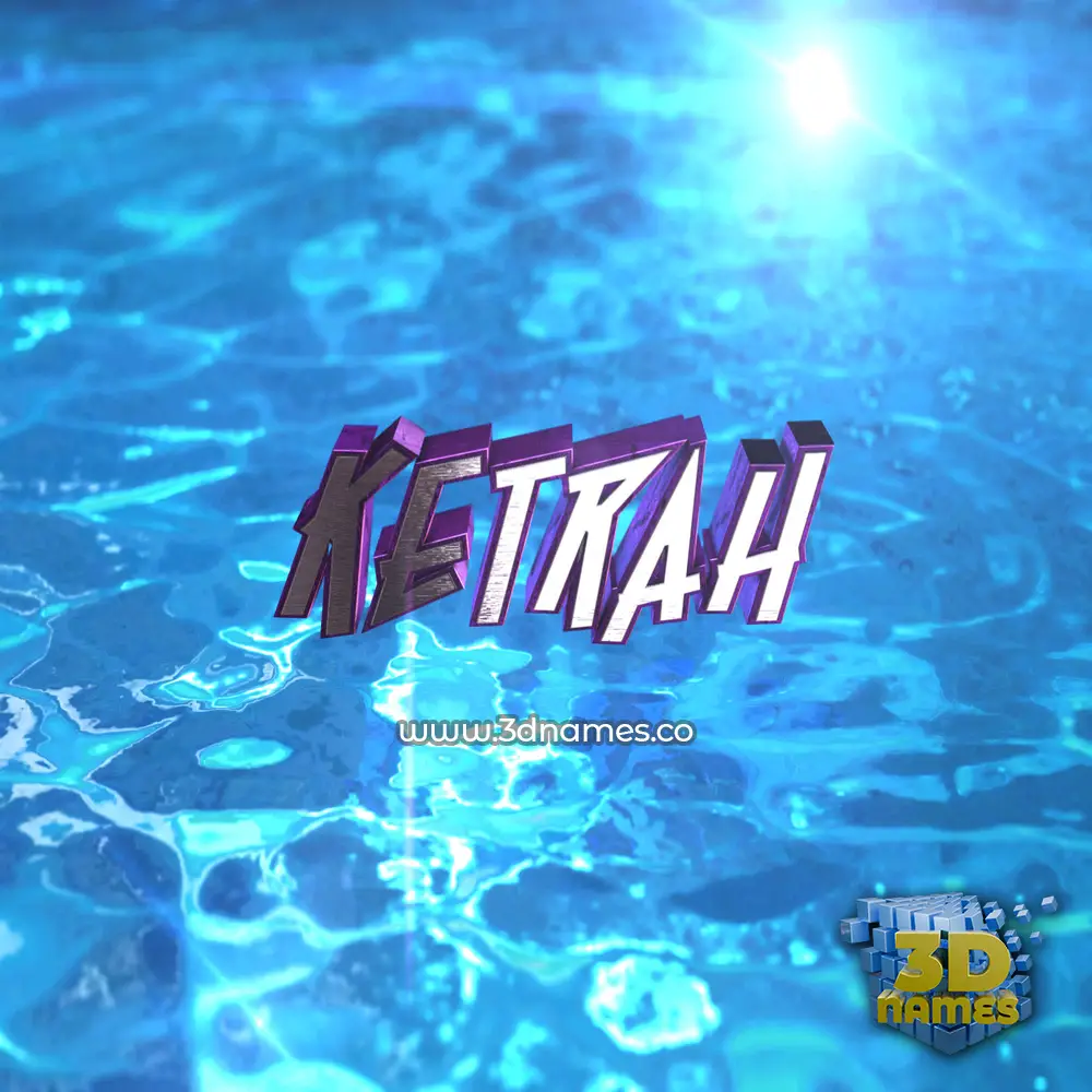 ketrah in Water 2015 style - 3D name wallpaper