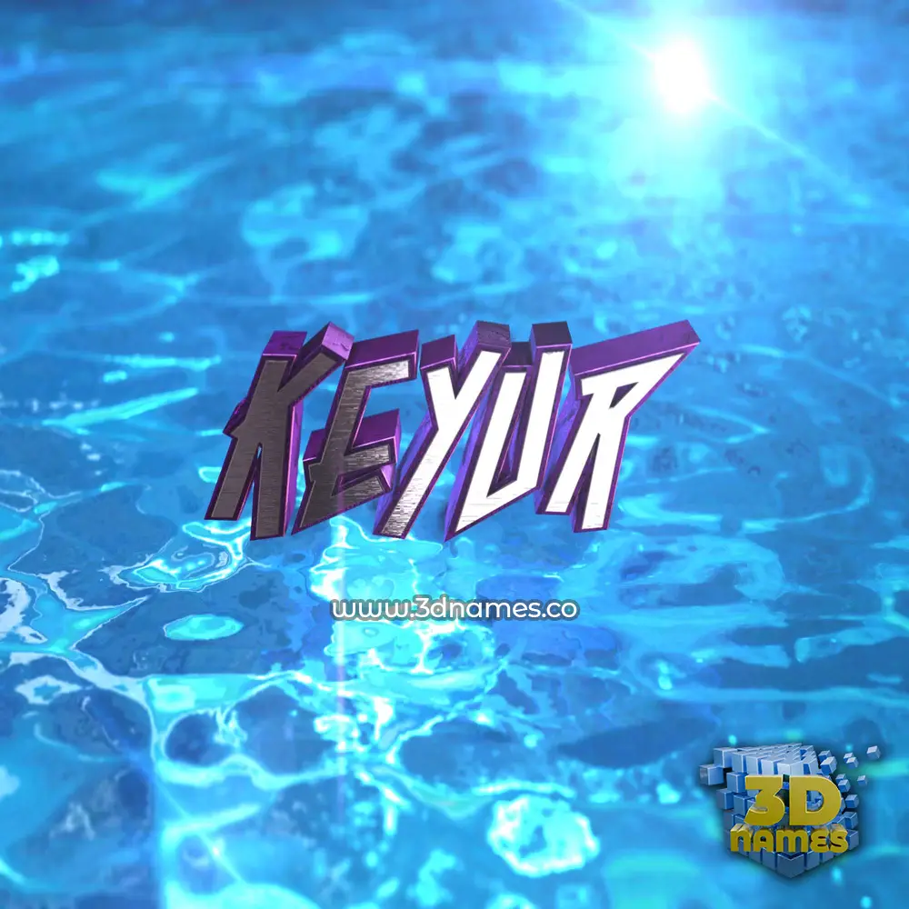 keyur in Water 2015 style - 3D name wallpaper