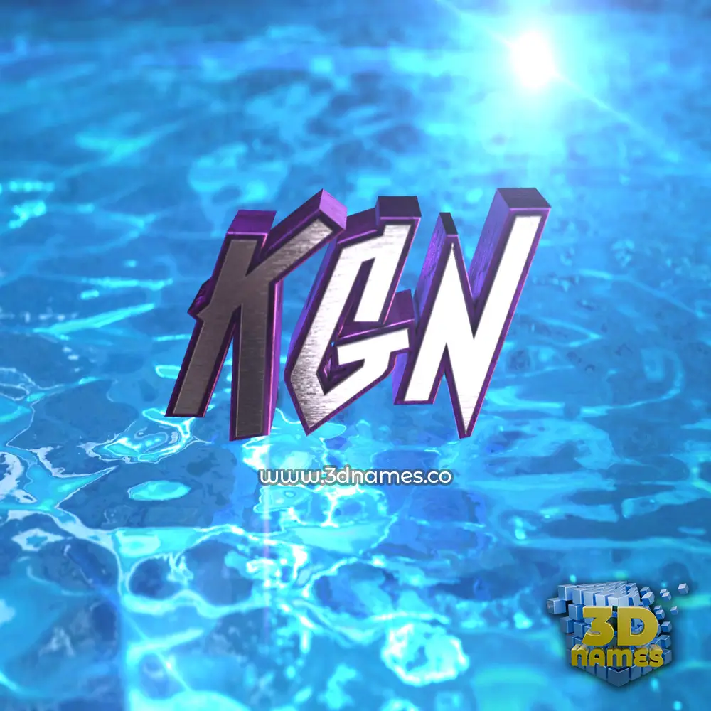 kgn in Water 2015 style - 3D name wallpaper