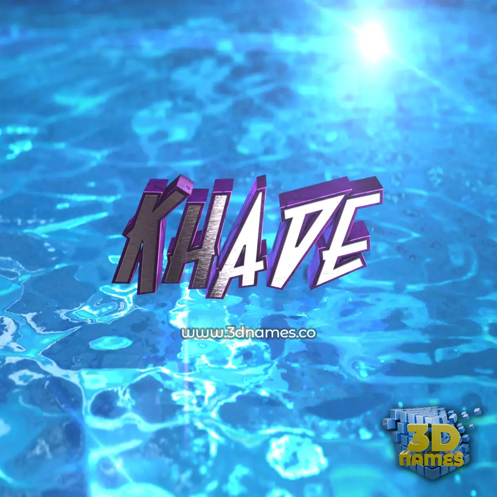 khade in Water 2015 style - 3D name wallpaper