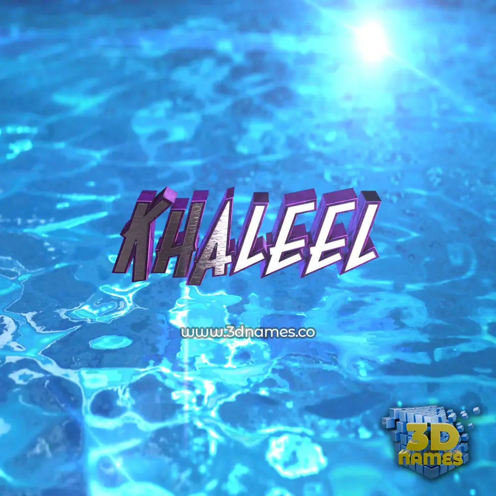 khaleel in Water 2015 style - 3D name wallpaper