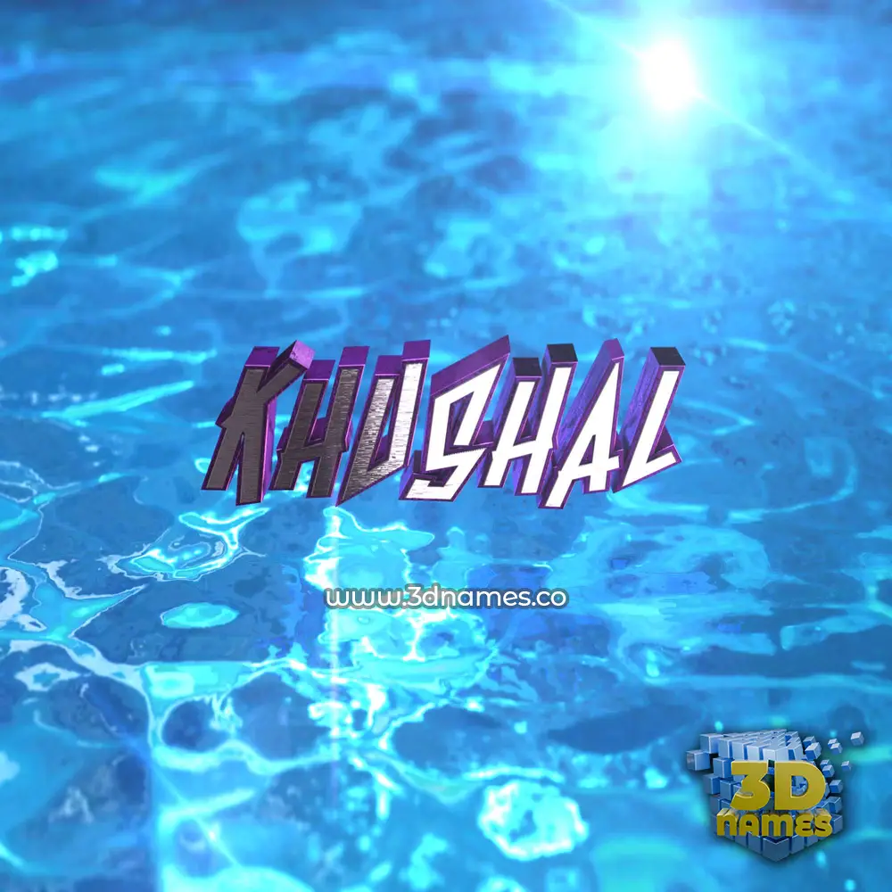 khushal in Water 2015 style - 3D name wallpaper