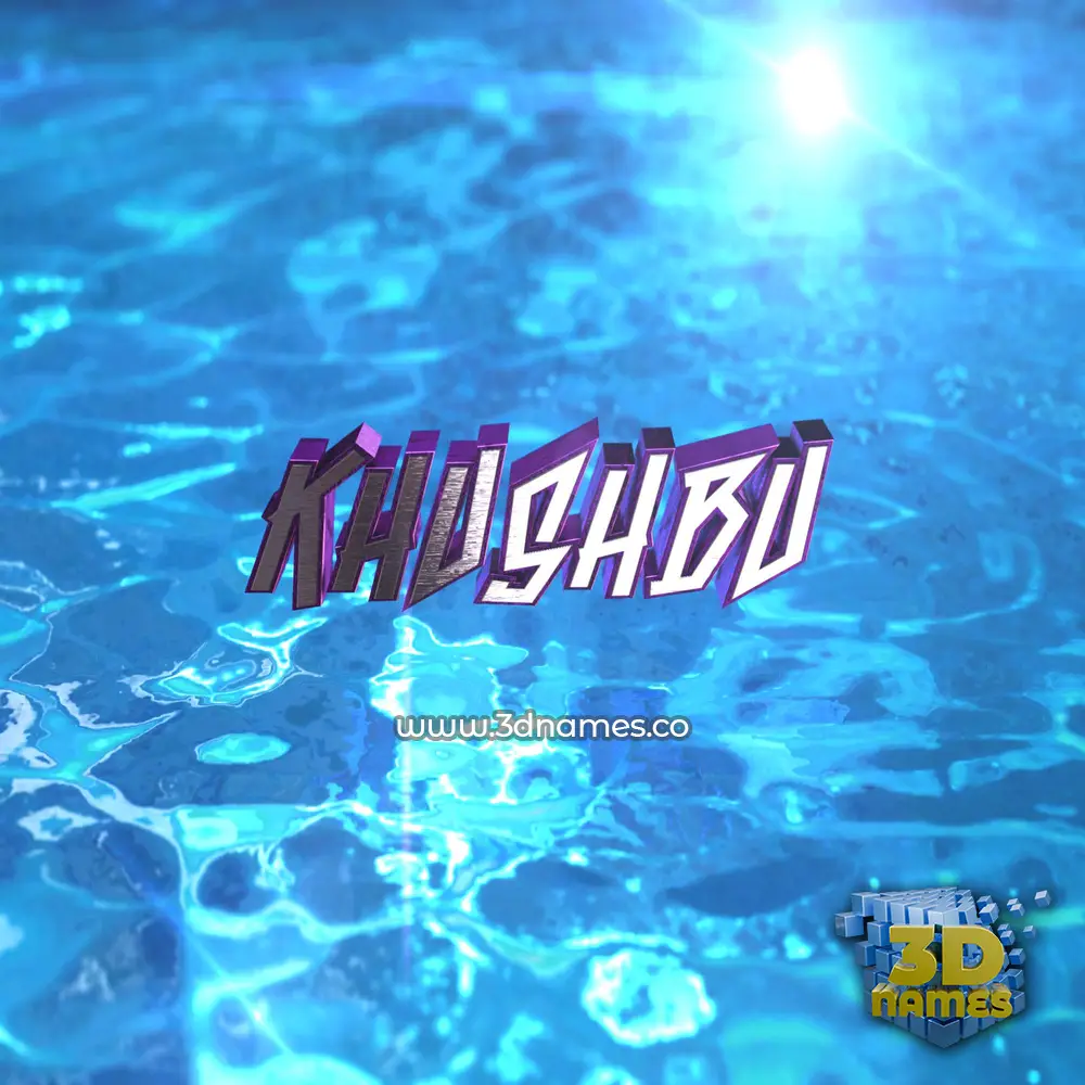 khushbu in Water 2015 style - 3D name wallpaper