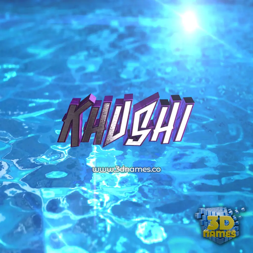 khushi in Water 2015 style - 3D name wallpaper