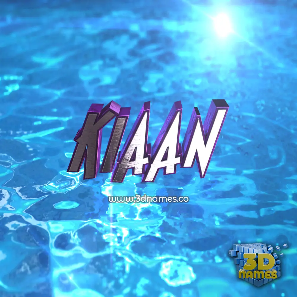 kiaan in Water 2015 style - 3D name wallpaper