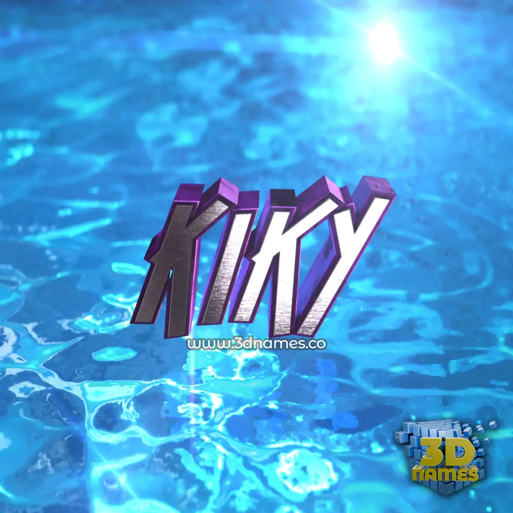 kiky in Water 2015 style - 3D name wallpaper