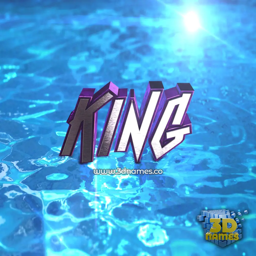 king in Water 2015 style - 3D name wallpaper
