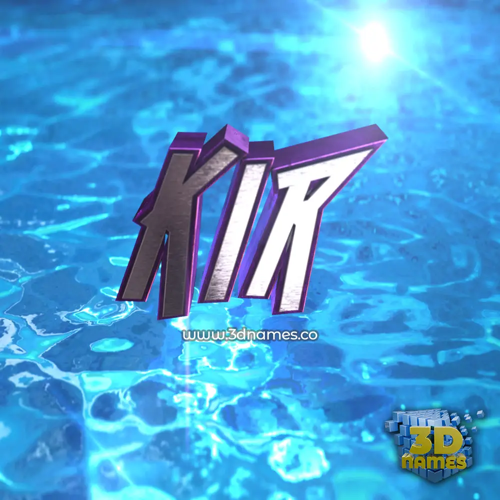 kir in Water 2015 style - 3D name wallpaper