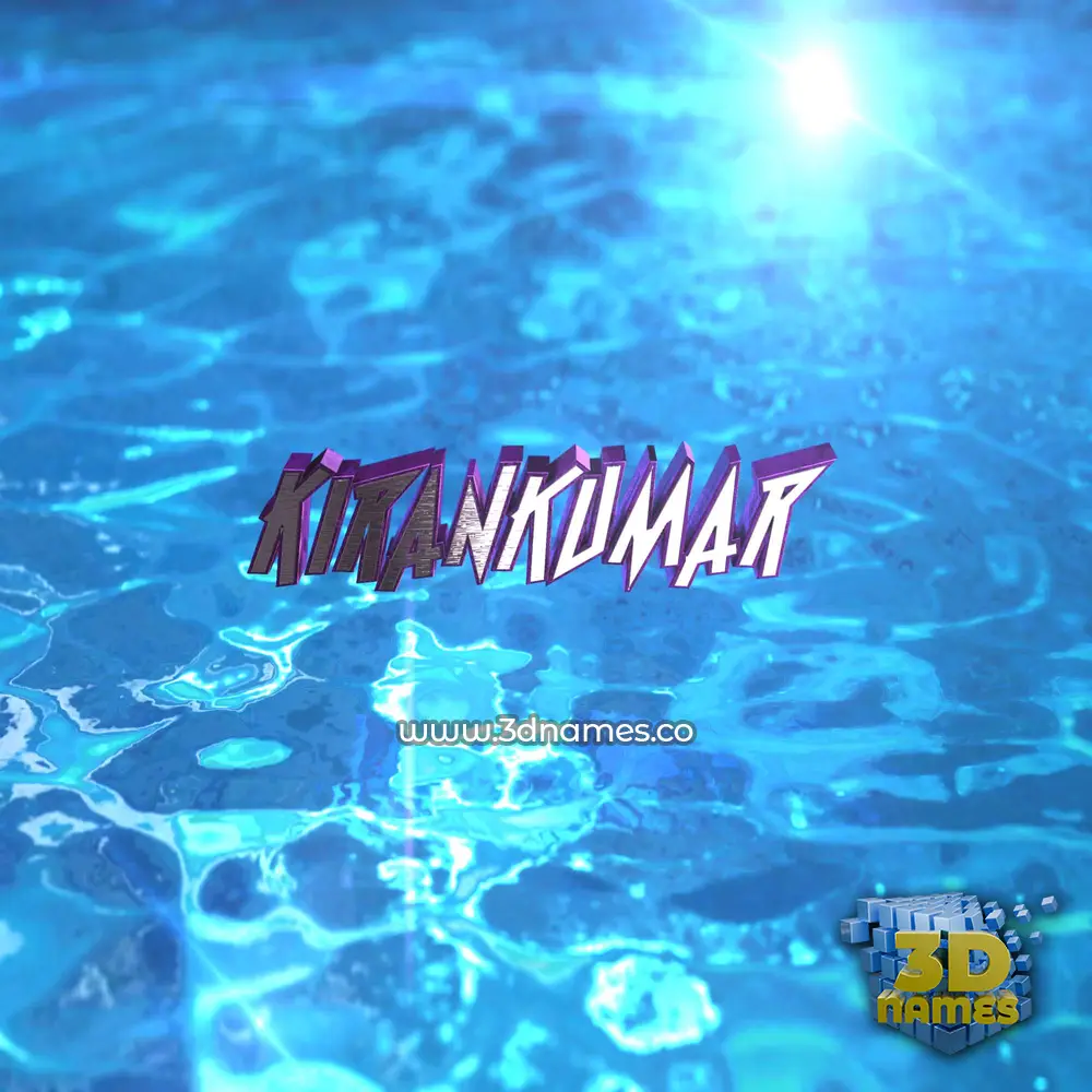 kirankumar in Water 2015 style - 3D name wallpaper