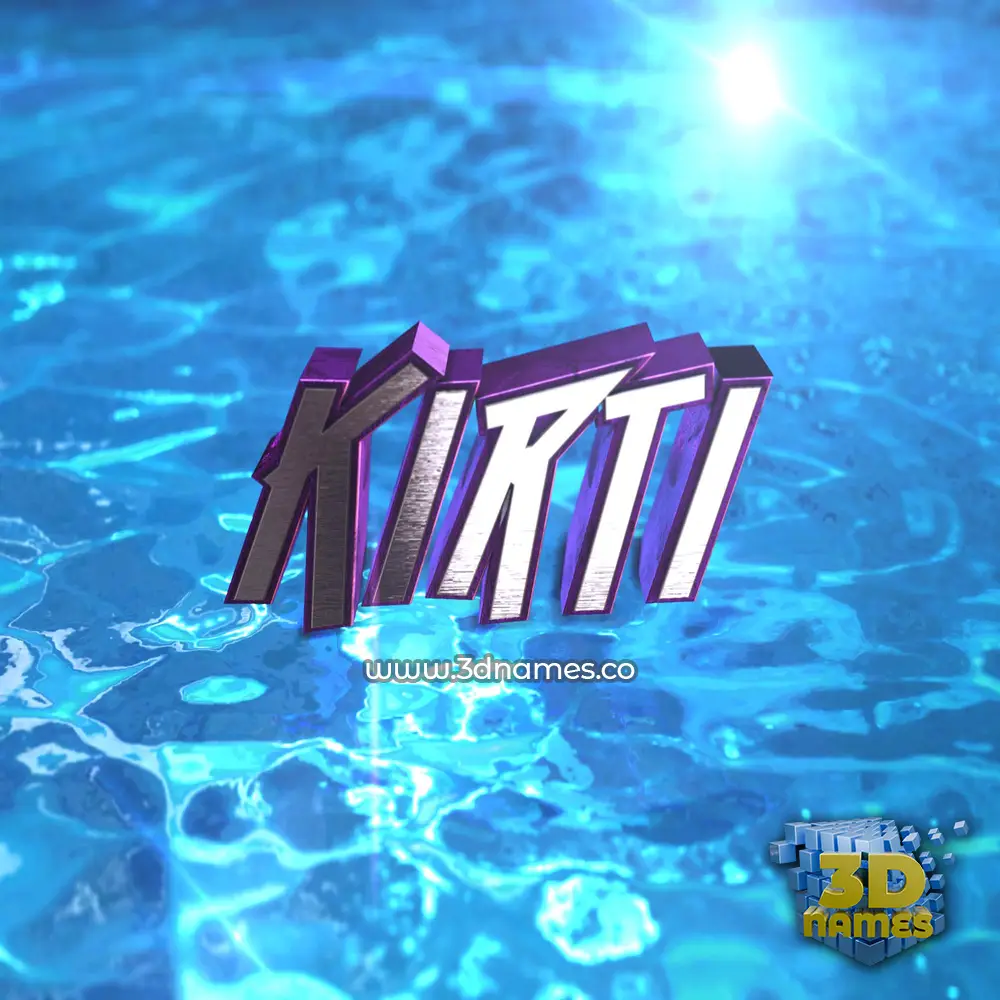kirti in Water 2015 style - 3D name wallpaper