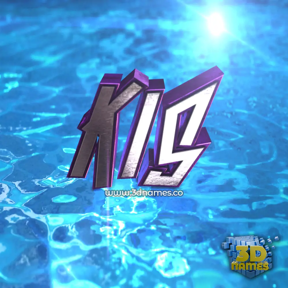 kis in Water 2015 style - 3D name wallpaper