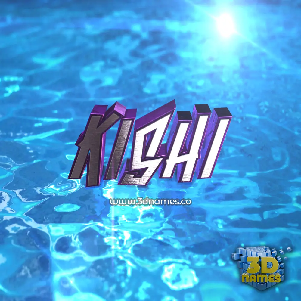 kishi in Water 2015 style - 3D name wallpaper