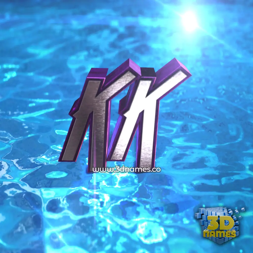 kk in Water 2015 style - 3D name wallpaper