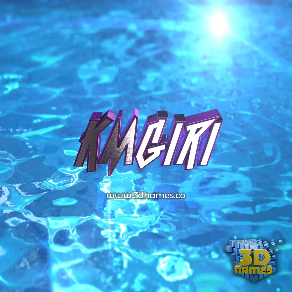 kmgiri in Water 2015 style - 3D name wallpaper