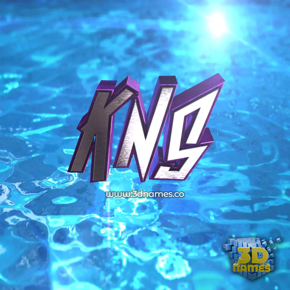 kns in Water 2015 style - 3D name wallpaper
