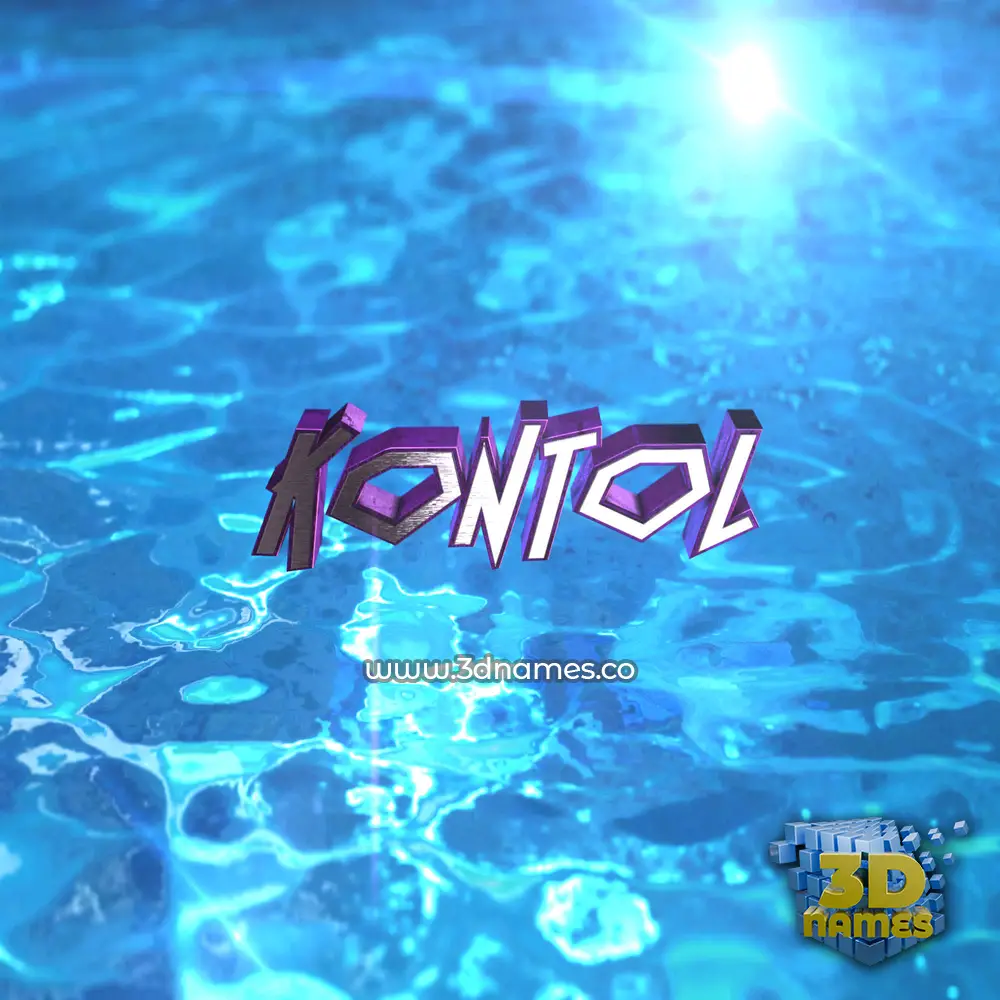 kontol in Water 2015 style - 3D name wallpaper
