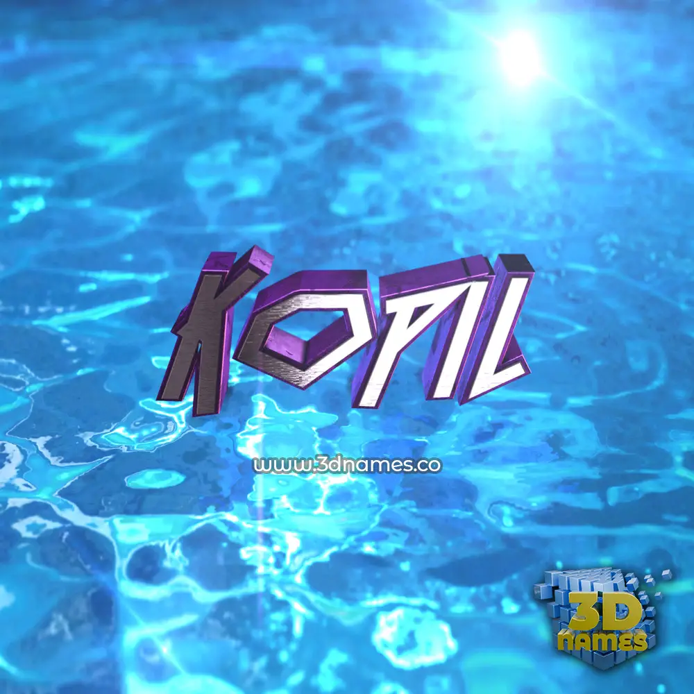 kopil in Water 2015 style - 3D name wallpaper