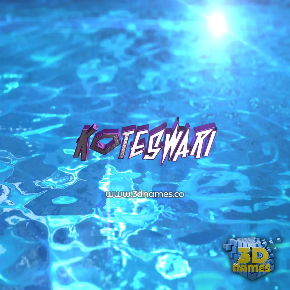 koteswari in Water 2015 style - 3D name wallpaper