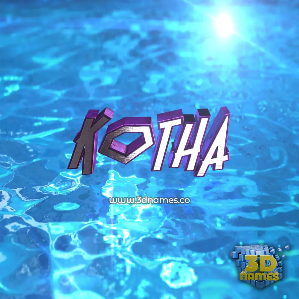 kotha in Water 2015 style - 3D name wallpaper