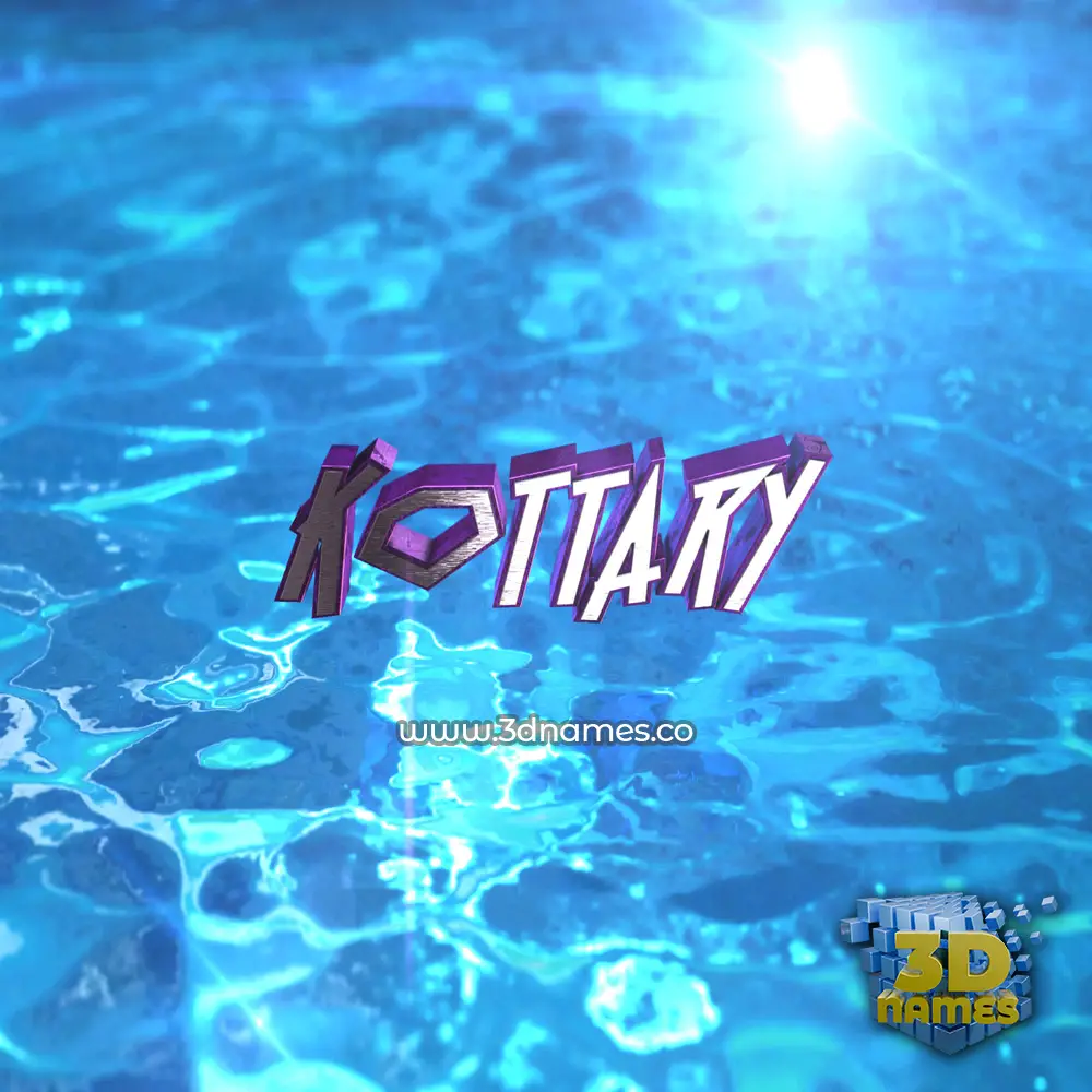 kottary in Water 2015 style - 3D name wallpaper