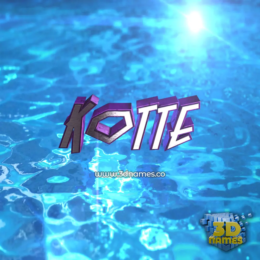 kotte in Water 2015 style - 3D name wallpaper