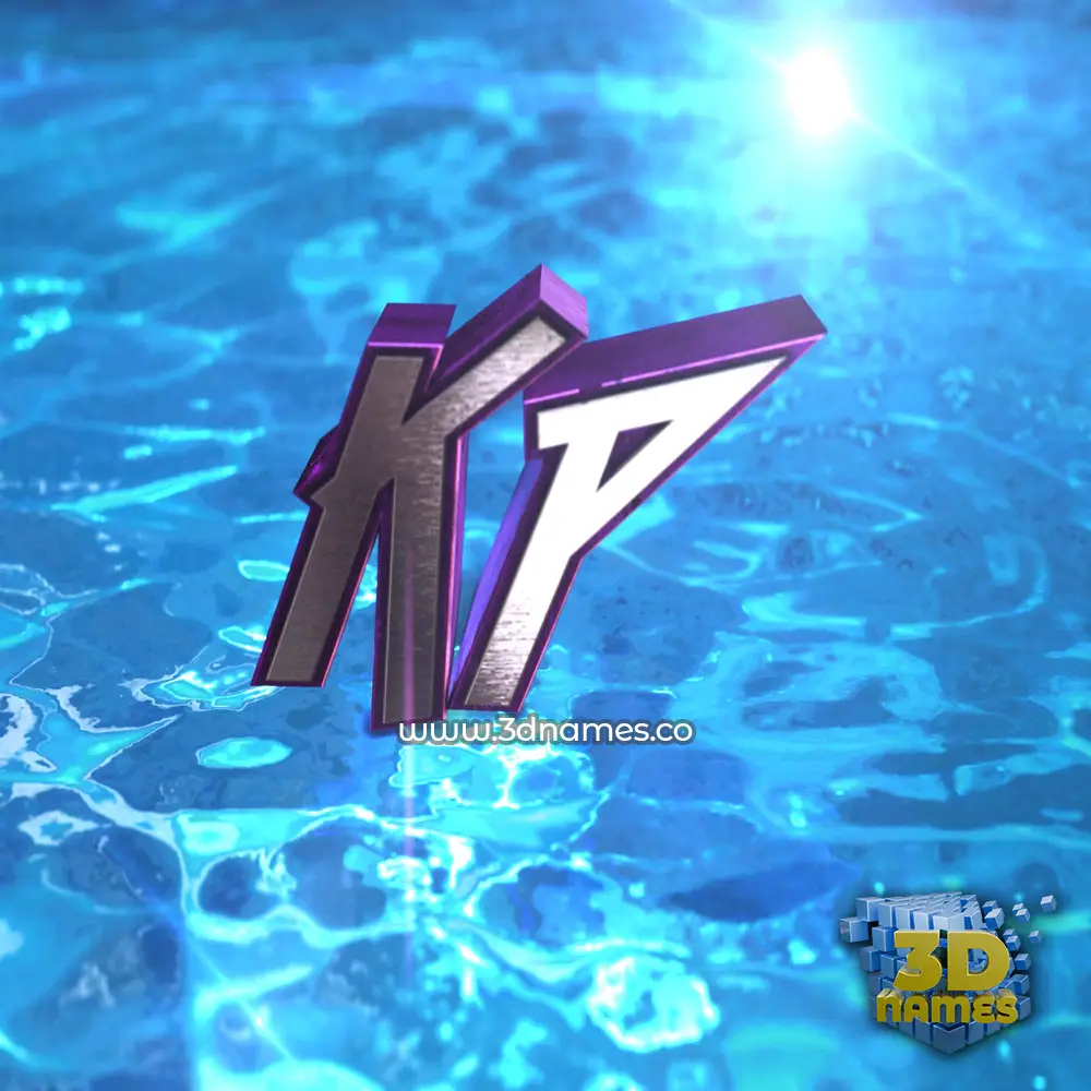 kp in Water 2015 style - 3D name wallpaper