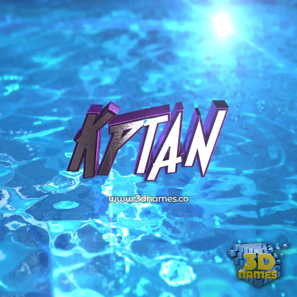 kptan in Water 2015 style - 3D name wallpaper