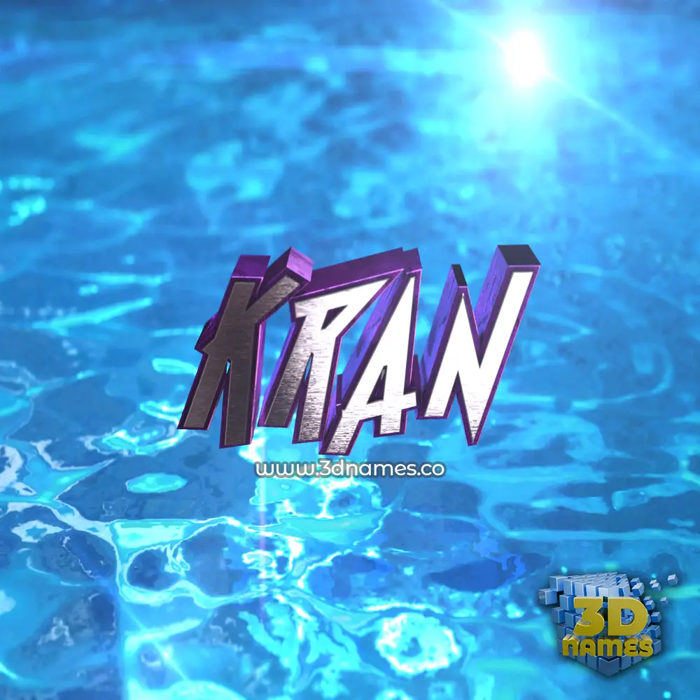 kran in Water 2015 style - 3D name wallpaper