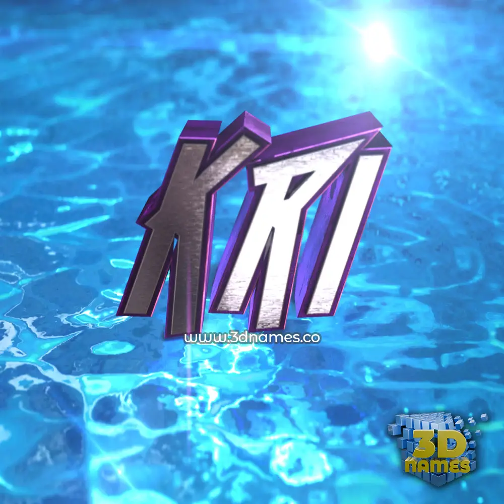 kri in Water 2015 style - 3D name wallpaper