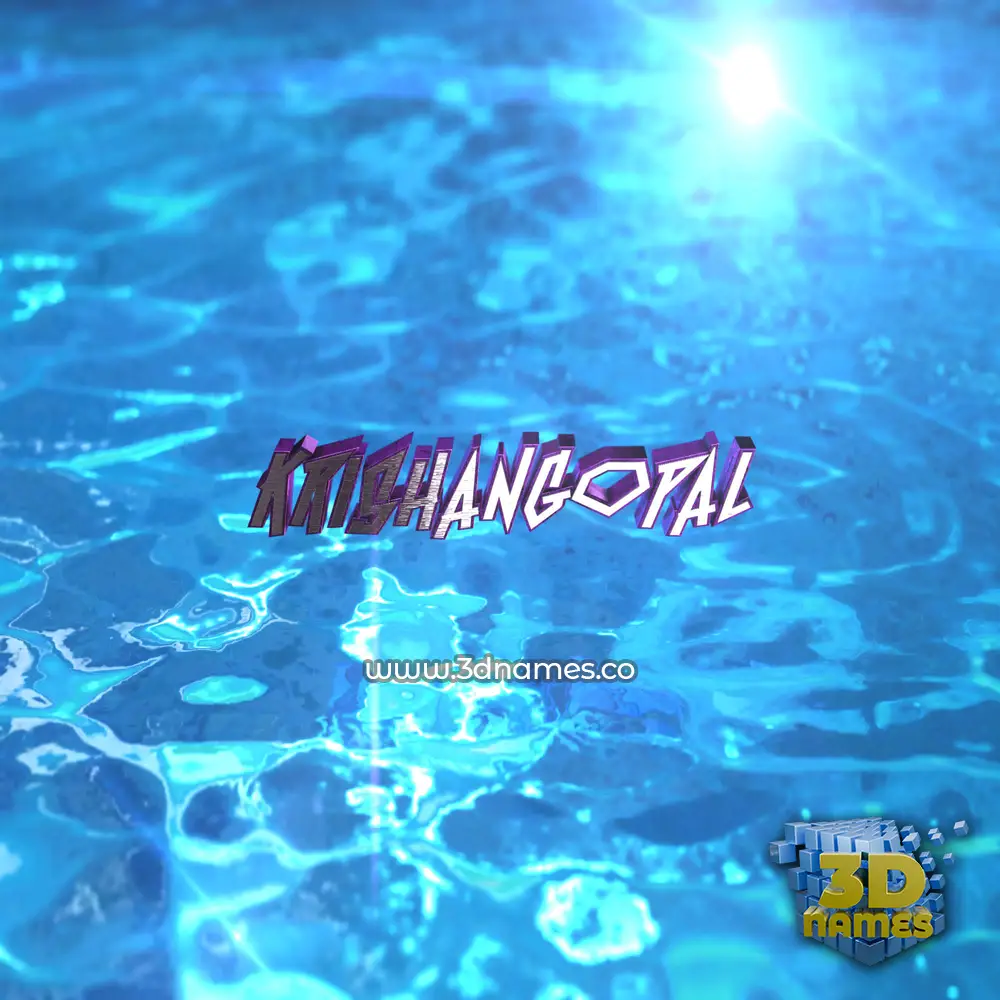 krishangopal in Water 2015 style - 3D name wallpaper