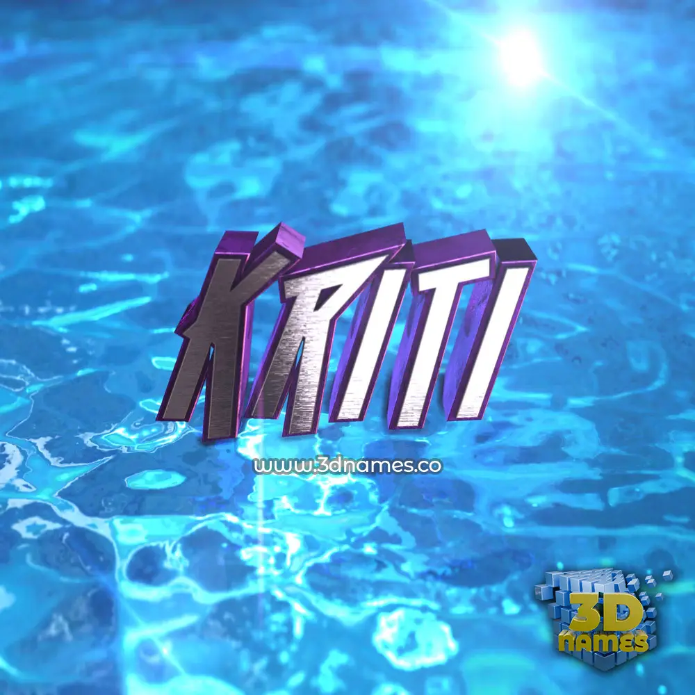 kriti in Water 2015 style - 3D name wallpaper