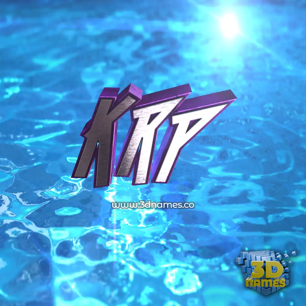 krp in Water 2015 style - 3D name wallpaper