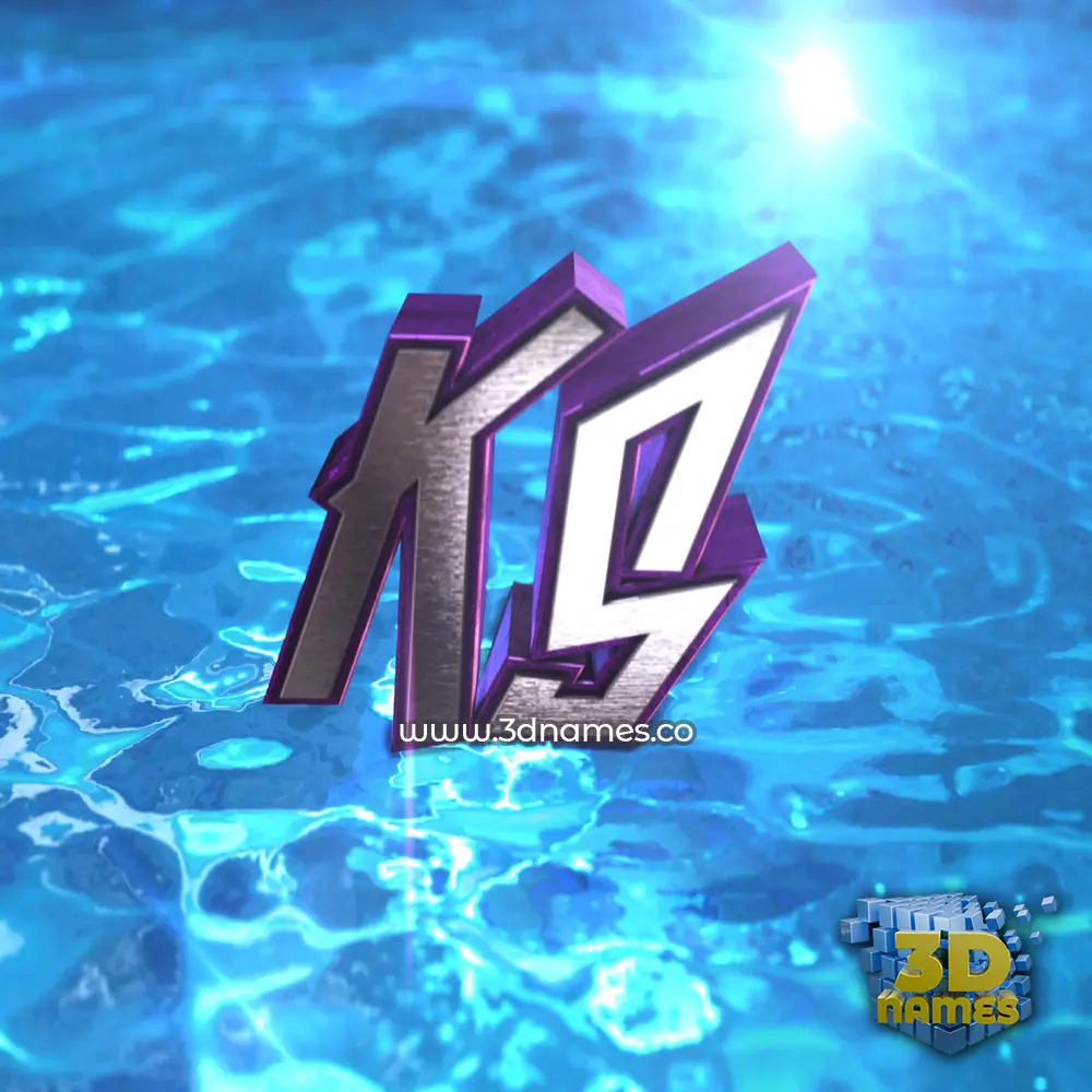 ks in Water 2015 style - 3D name wallpaper