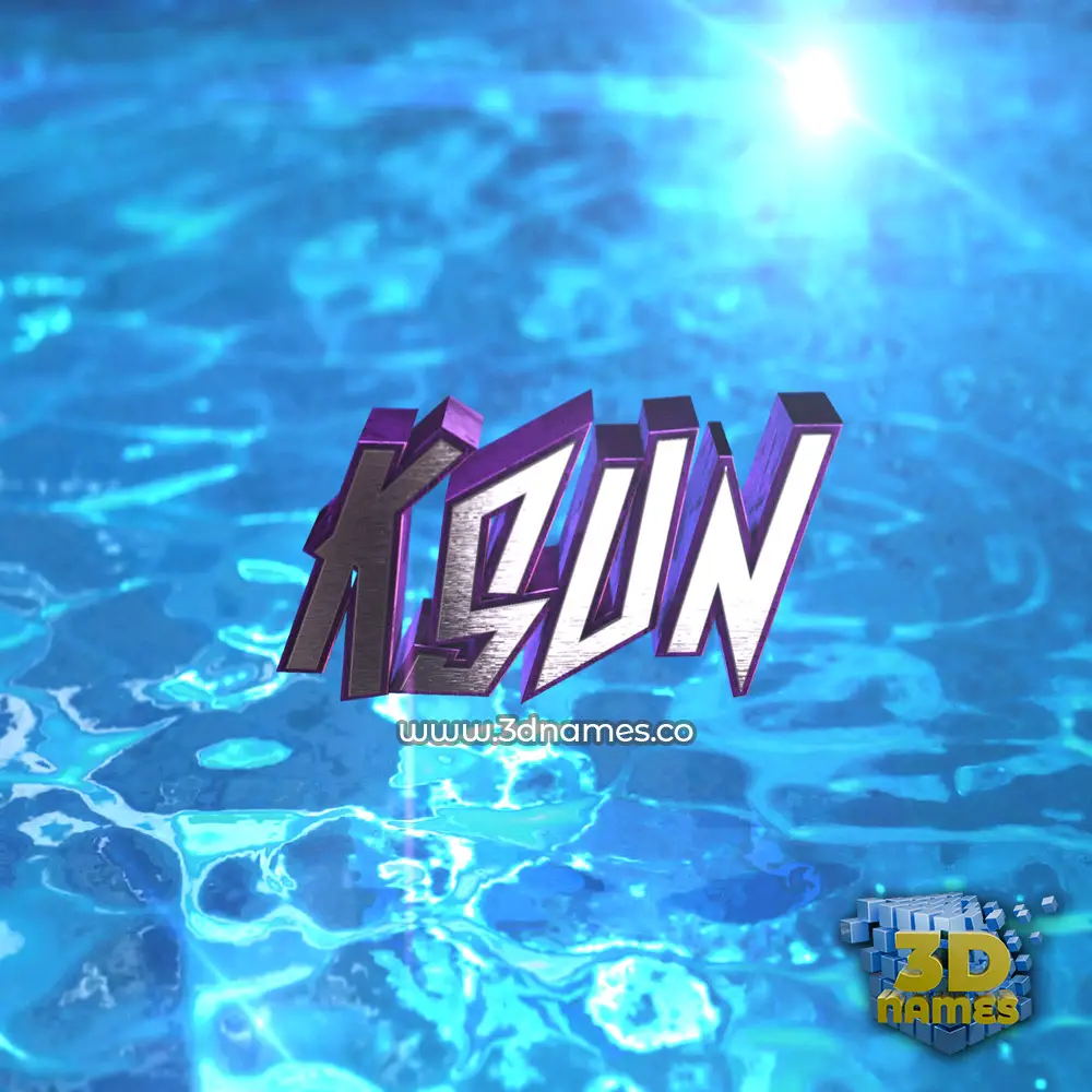 ksun in Water 2015 style - 3D name wallpaper